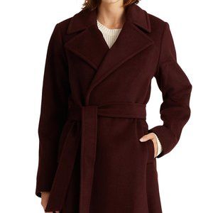 Lauren Ralph Lauren Wool Cashmere Blend Academia Wrap Coat NWT